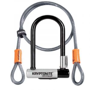 Kryptolok Mini U-Lock With 4 Foot Flex and Flexframe Bracket Sold Secure Gold L5